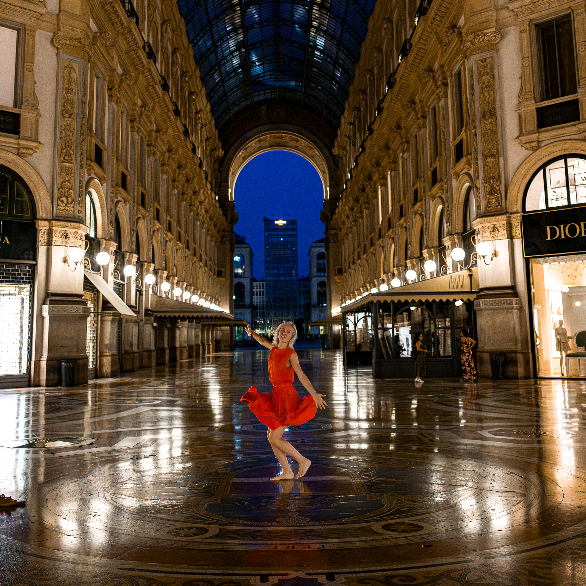 Servizio fotografico in Galleria Vittorio Emanuele, Milano