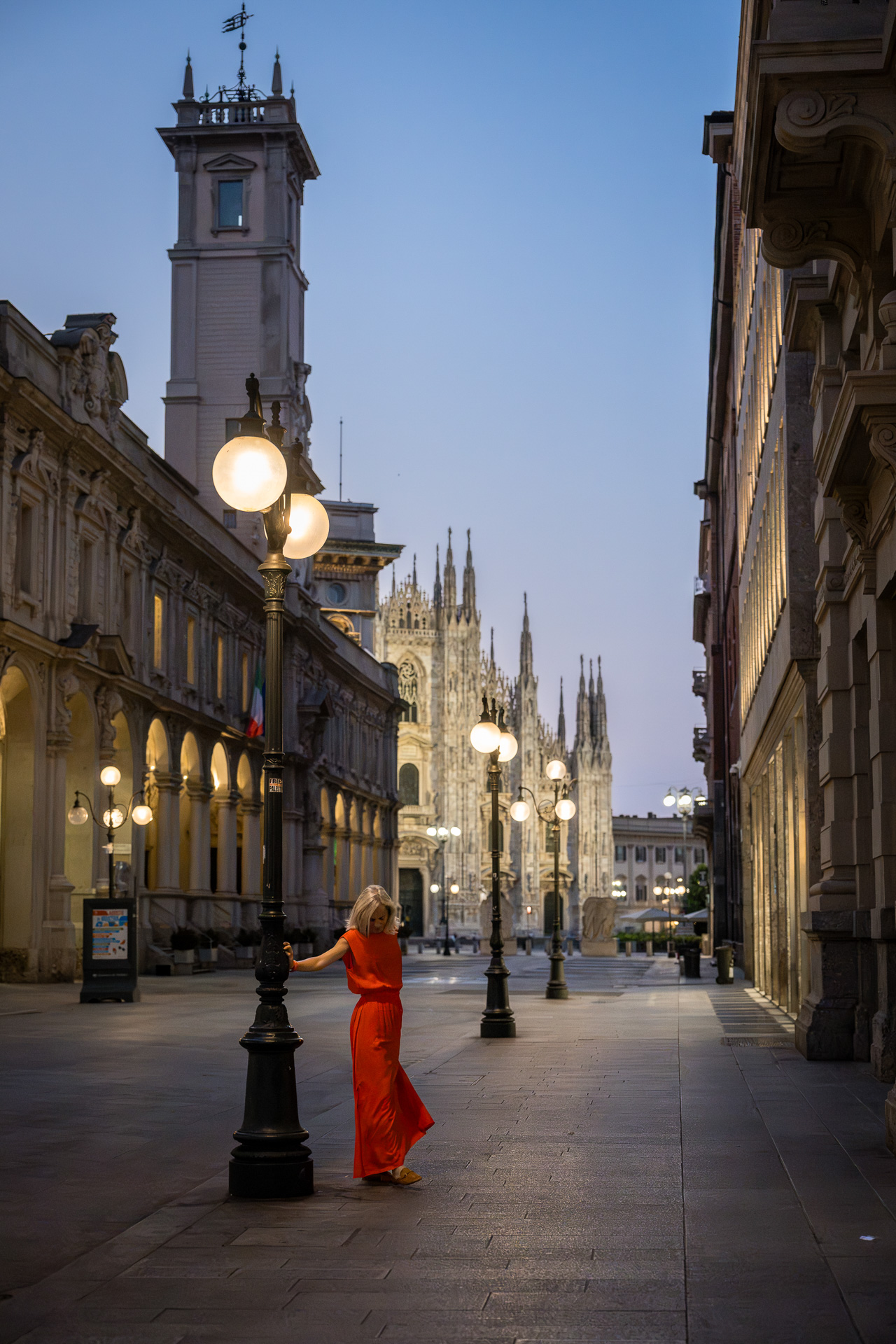Servizio fotografico in Galleria Vittorio Emanuele, Milano