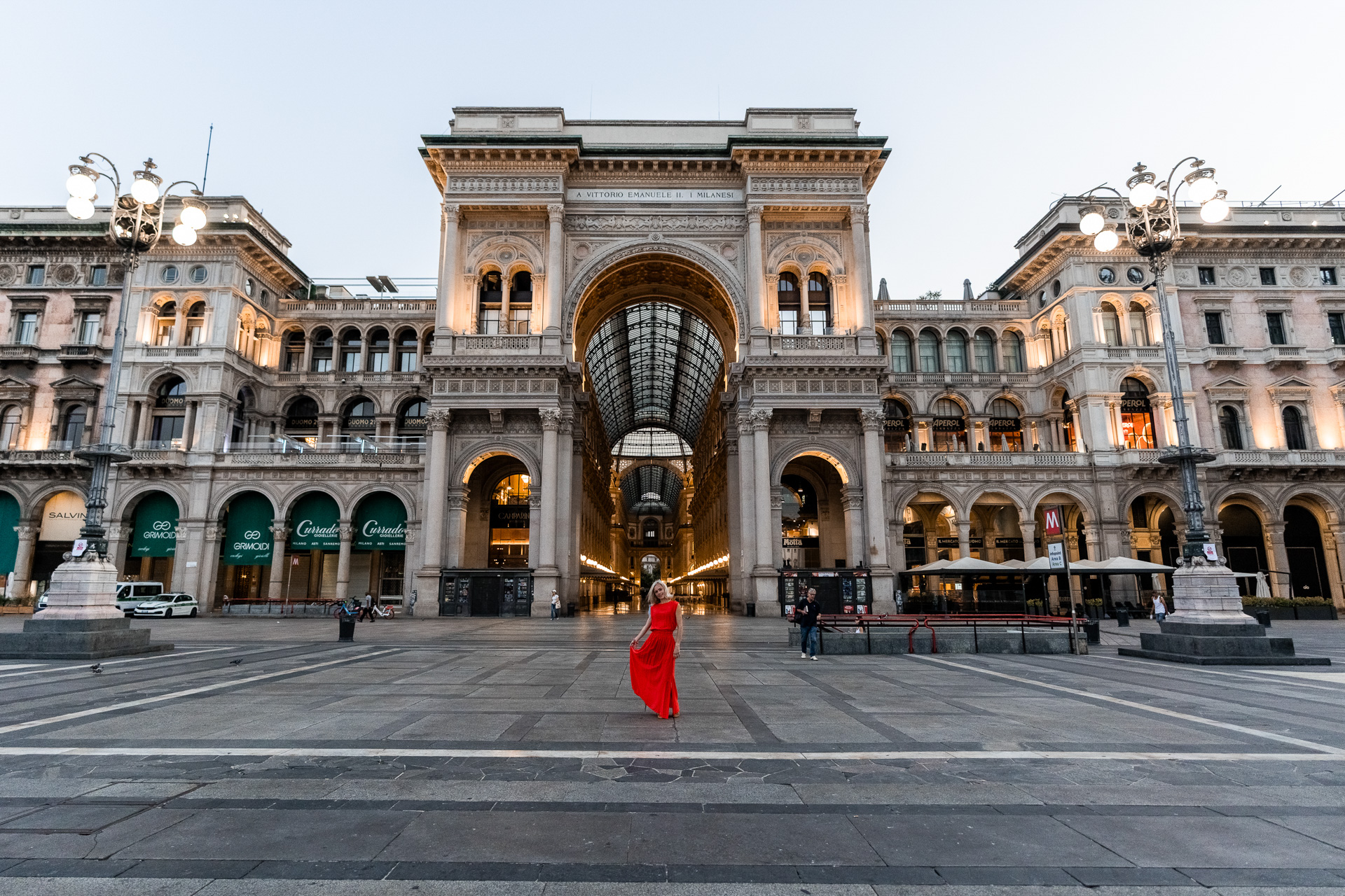 Servizio fotografico in Galleria Vittorio Emanuele, Milano